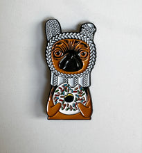 Load image into Gallery viewer, Grumpy Dog with Donut Enamel Pin