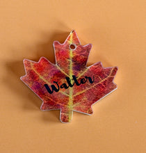 Load image into Gallery viewer, Fall Leaf: Personalized Pet Name Tag