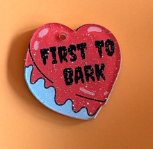 Load image into Gallery viewer, Spooky Movie Character Hearts: Pet ID Tag