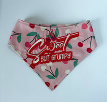 Load image into Gallery viewer, Sweet But Grumpy Cherry Embroidered Bandana
