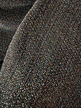 Load image into Gallery viewer, Close up of black fabric with tiny multicolor sparkles
