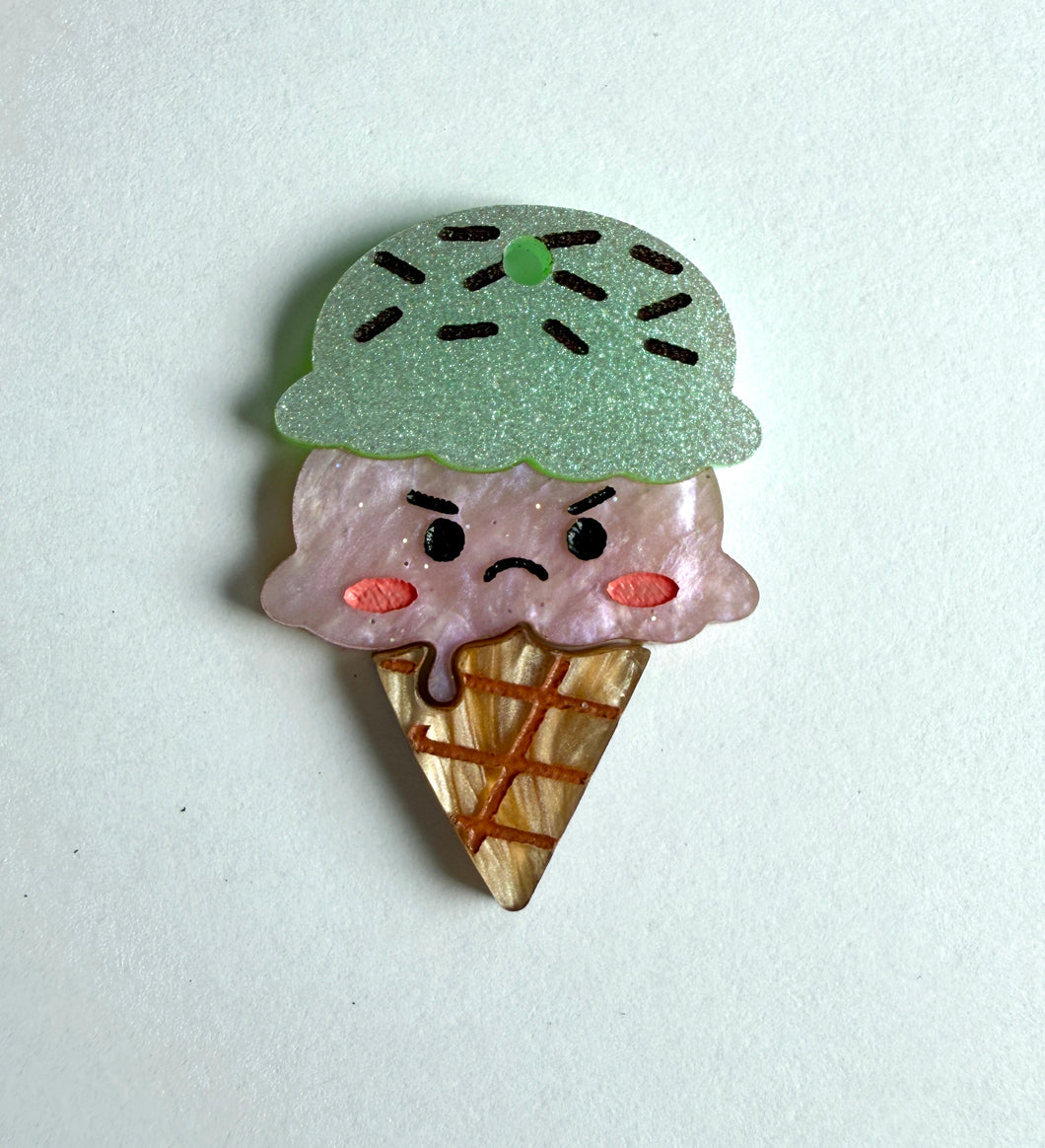 Grumpy Ice Cream ID Tag
