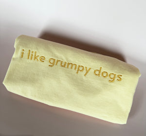 I Like Grumpy Dogs Embroidered Tank Top