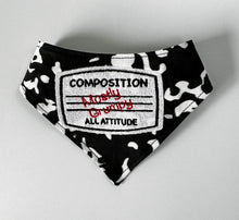 Load image into Gallery viewer, Mostly Grumpy Composition Embroidered Bandana
