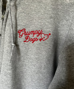Grumpy Dog Love Embroidered Unisex Hoodie