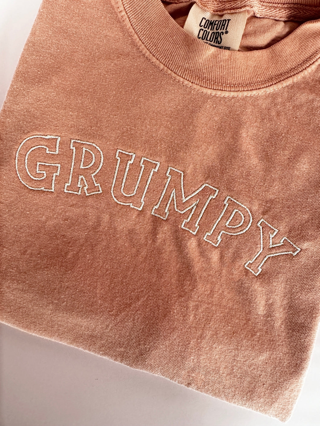 Grumpy College Embroidered T-shirt