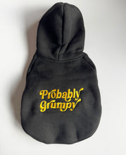 Load image into Gallery viewer, Probably Grumpy Embroidered Dog Hoodie
