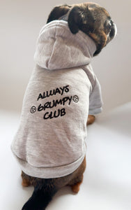 Always Grumpy Club Embroidered Dog Hoodie