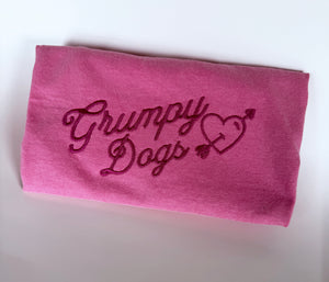 Grumpy Dog Love Embroidered Tank Top