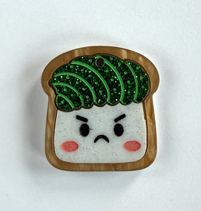 Grumpy Avocado Toast ID Tag