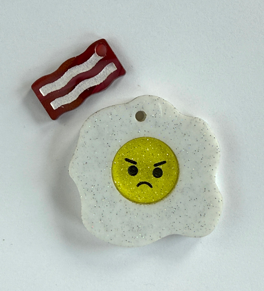 Grumpy Over Easy Egg ID Tag