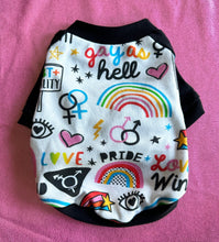 Load image into Gallery viewer, Gay as Hell Pride Raglan Style Shirt
