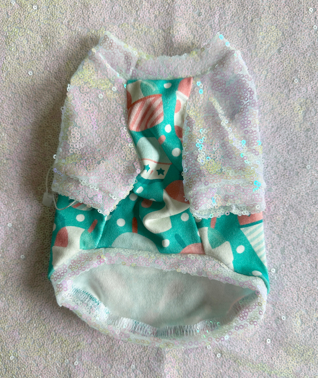 Sequin Snowcone Raglan Style Shirt