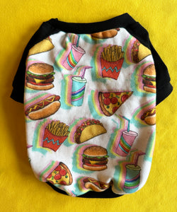 Retro Fast Food Raglan Style Shirt