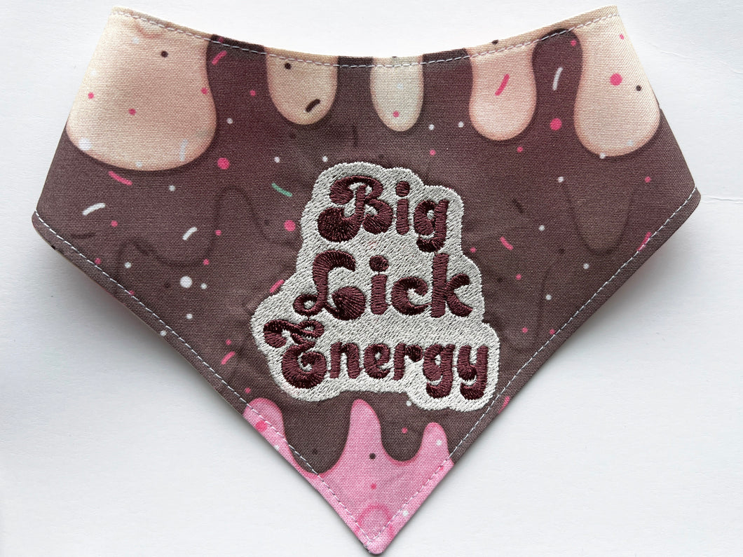 Big Lick Energy/Just a Lick Embroidered Ice Cream Bandana