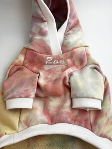 Tie Dye Embroidered Name Hoodie